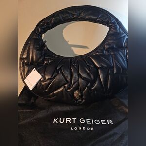 Kurt Geiger Black Quilted Shoulder Bag